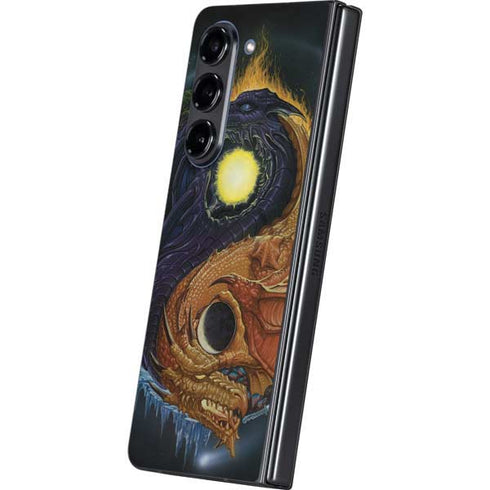 Yin Yang Dragon by Ed Beard Jr Galaxy Z Fold5 5G Skin