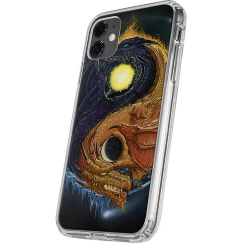 Yin Yang Dragon by Ed Beard Jr iPhone 11 Clear Case