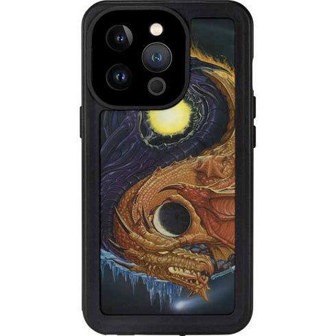 Ed Beard Jr. Yin Yang Dragon iPhone 14 Pro Waterproof Case