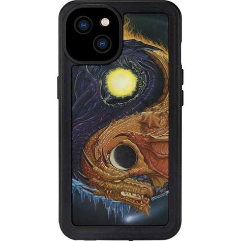 Yin Yang Dragon by Ed Beard Jr iPhone 15 Plus Waterproof Case