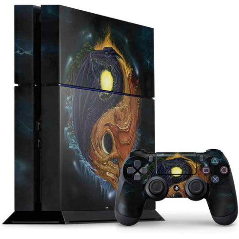 Ed Beard Jr. Yin Yang Dragon PS4 Console and Controller Bundle Skin