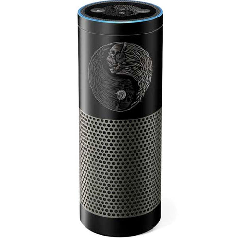 Liquid Blue Yin Yang Music Skulls Amazon Echo Skin