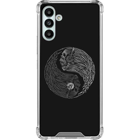 Liquid Blue Yin Yang Music Skulls Galaxy A13 5G Clear Case