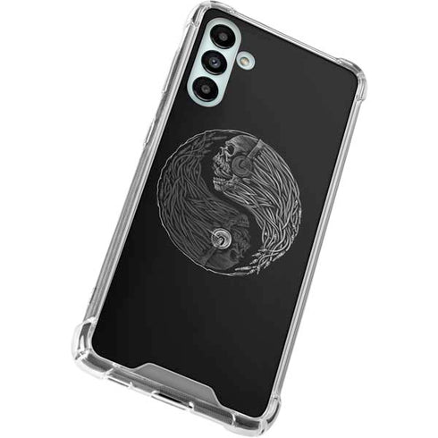 Liquid Blue Yin Yang Music Skulls Galaxy A13 5G Clear Case