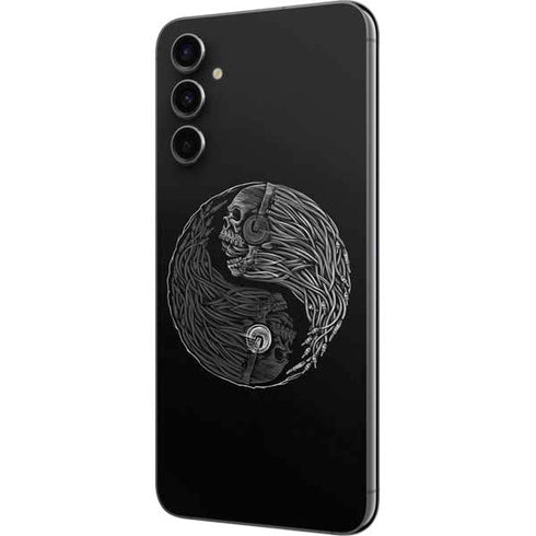 Liquid Blue Yin Yang Music Skulls Galaxy A14 5G Skin