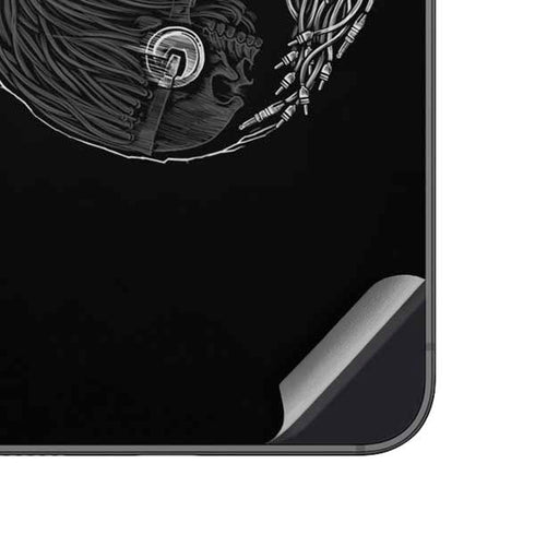 Liquid Blue Yin Yang Music Skulls Galaxy A14 5G Skin