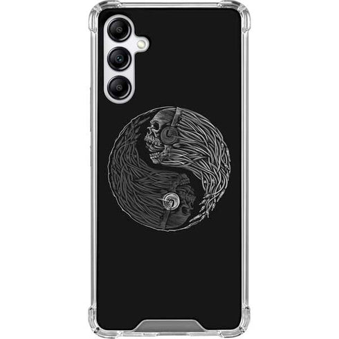 Liquid Blue Yin Yang Music Skulls Galaxy A15 5G Clear Case