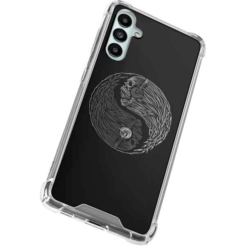 Liquid Blue Yin Yang Music Skulls Galaxy A15 5G Clear Case