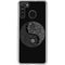 Liquid Blue Yin Yang Music Skulls Galaxy A21 Clear Case