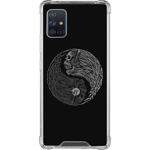Liquid Blue Yin Yang Music Skulls Galaxy A51 5G Clear Case