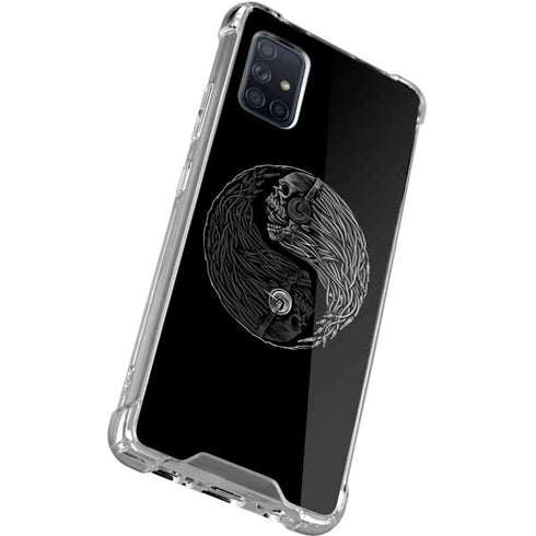 Liquid Blue Yin Yang Music Skulls Galaxy A51 5G Clear Case