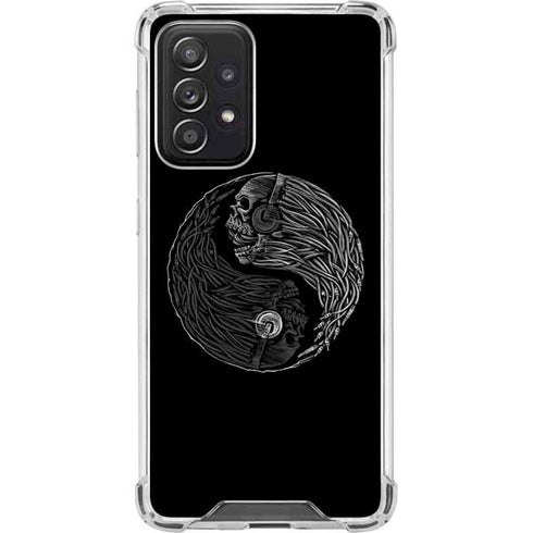 Liquid Blue Yin Yang Music Skulls Galaxy A52 5G Clear Case