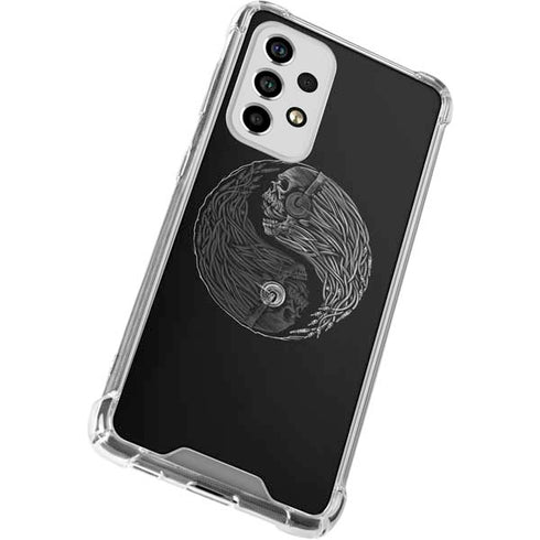 Liquid Blue Yin Yang Music Skulls Galaxy A53 5G Clear Case