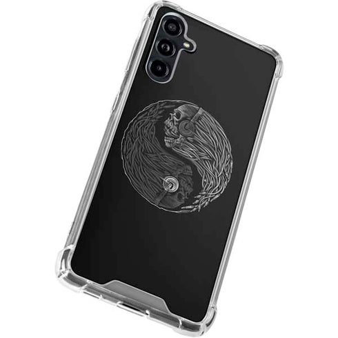Liquid Blue Yin Yang Music Skulls Galaxy A54 5G Clear Case