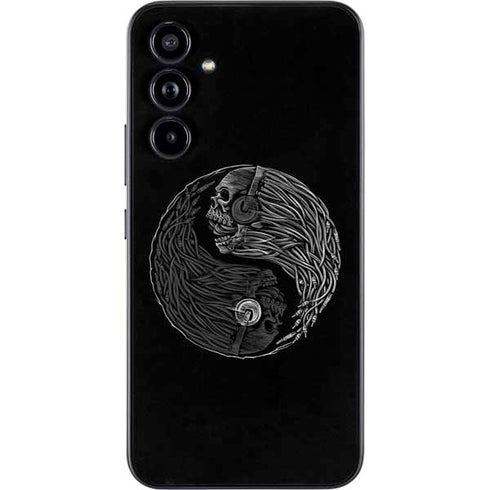 Liquid Blue Yin Yang Music Skulls Galaxy A54 5G Skin