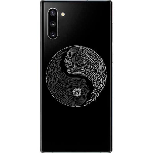 Liquid Blue Yin Yang Music Skulls Galaxy Note 10 Skin