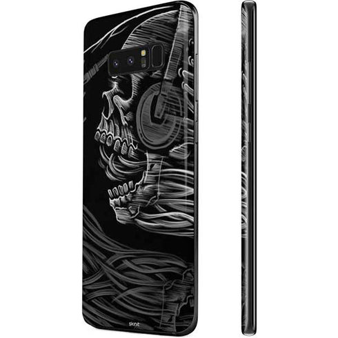 Liquid Blue Yin Yang Music Skulls Galaxy Note 8 Skin