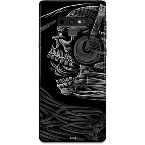 Liquid Blue Yin Yang Music Skulls Galaxy Note 9 Skin