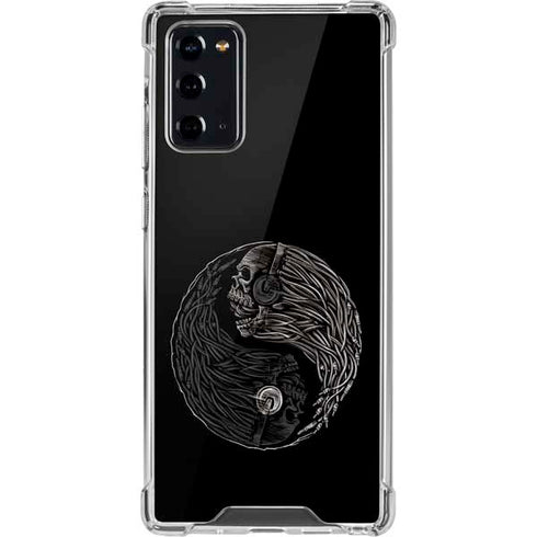 Liquid Blue Yin Yang Music Skulls Galaxy Note20 5G Clear Case