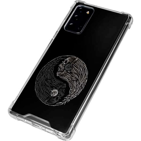 Liquid Blue Yin Yang Music Skulls Galaxy Note20 5G Clear Case