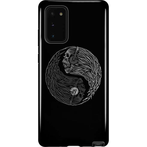 Liquid Blue Yin Yang Music Skulls Galaxy Note20 5G Pro Case