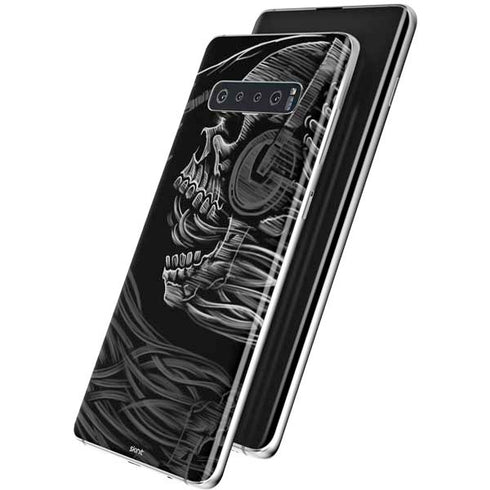 Liquid Blue Yin Yang Music Skulls Galaxy S10 Skin
