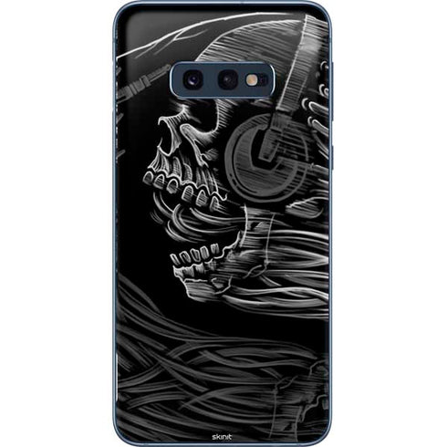 Liquid Blue Yin Yang Music Skulls Galaxy S10e Skin