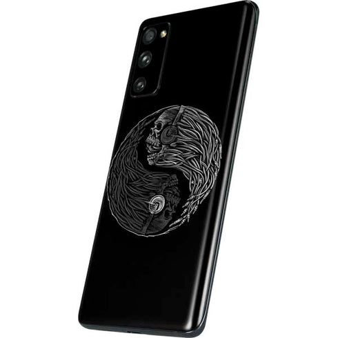Liquid Blue Yin Yang Music Skulls Galaxy S20 Fan Edition Skin