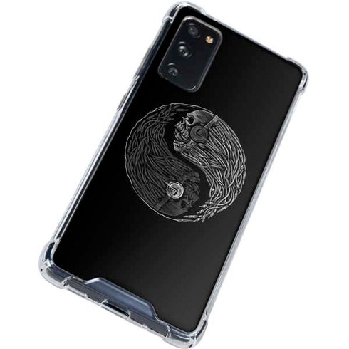Liquid Blue Yin Yang Music Skulls Galaxy S20 FE Clear Case