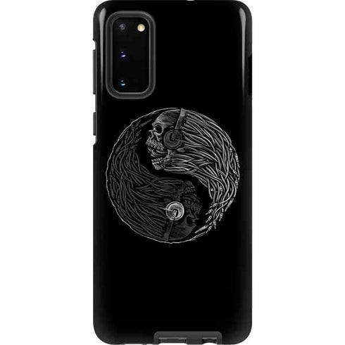 Liquid Blue Yin Yang Music Skulls Galaxy S20 Pro Case