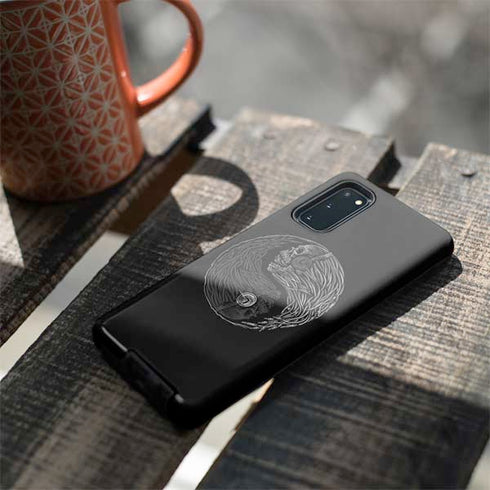 Liquid Blue Yin Yang Music Skulls Galaxy S20 Pro Case