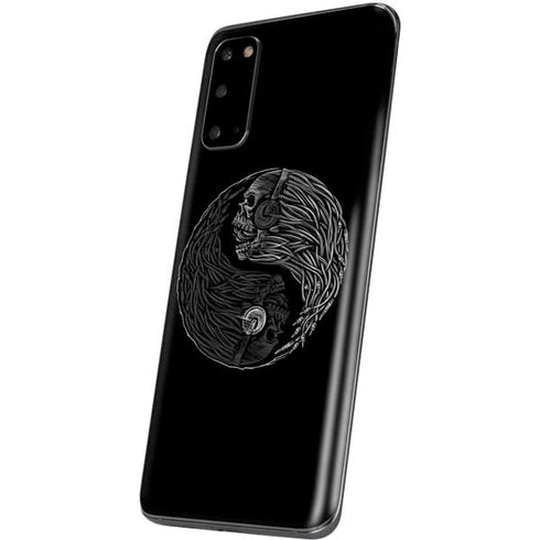 Liquid Blue Yin Yang Music Skulls Galaxy S20 Skin