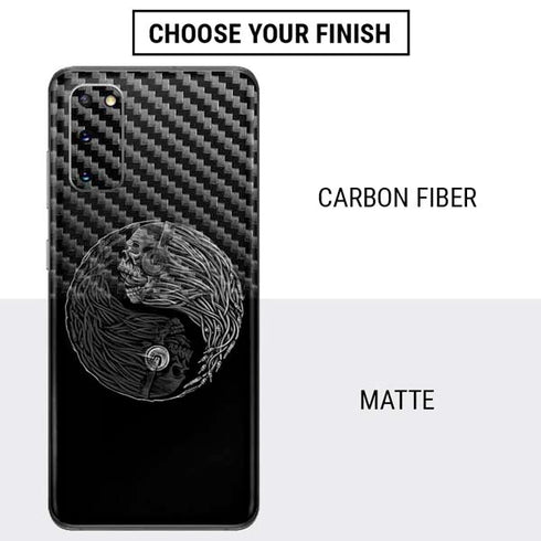 Liquid Blue Yin Yang Music Skulls Galaxy S20 Skin