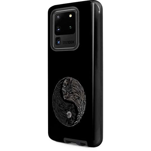 Liquid Blue Yin Yang Music Skulls Galaxy S20 Ultra 5G Pro Case