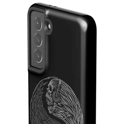 Liquid Blue Yin Yang Music Skulls Galaxy S21 5G Pro Case