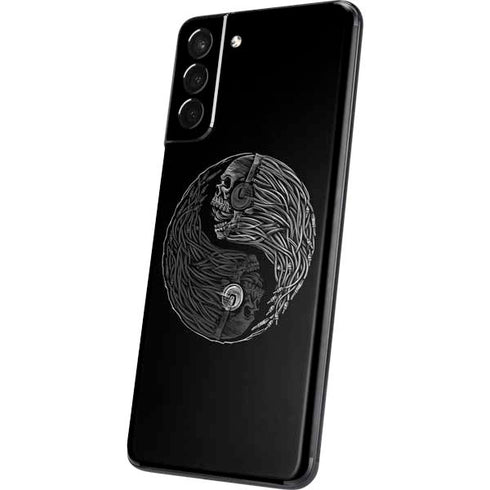 Liquid Blue Yin Yang Music Skulls Galaxy S21 5G Skin