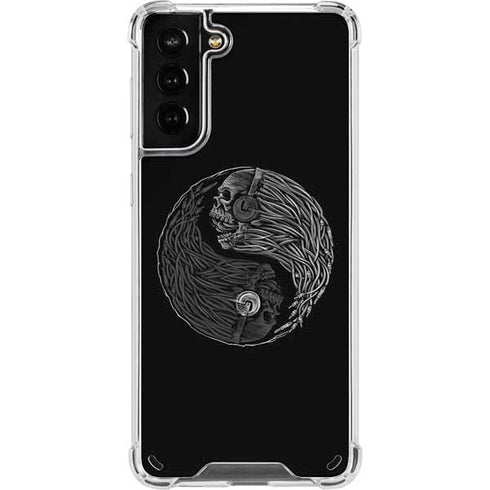 Liquid Blue Yin Yang Music Skulls Galaxy S21 Plus 5G Clear Case
