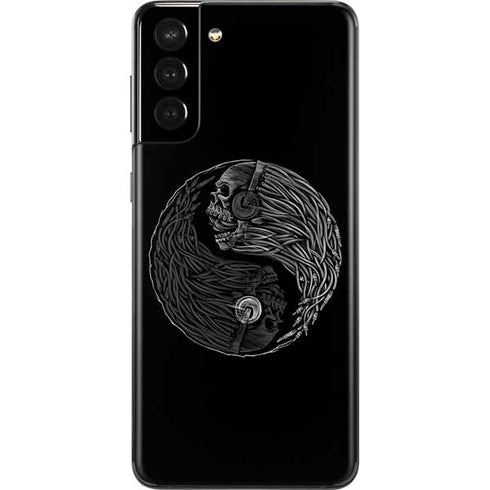 Liquid Blue Yin Yang Music Skulls Galaxy S21 Plus 5G Skin