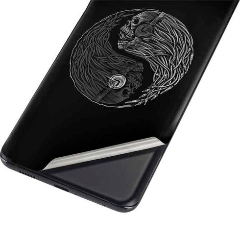 Liquid Blue Yin Yang Music Skulls Galaxy S21 Ultra 5G Skin