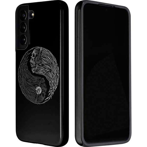 Liquid Blue Yin Yang Music Skulls Galaxy S22 Pro Case
