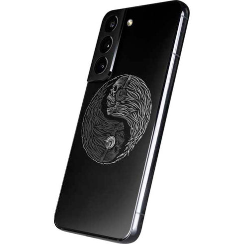 Liquid Blue Yin Yang Music Skulls Galaxy S22 Skin