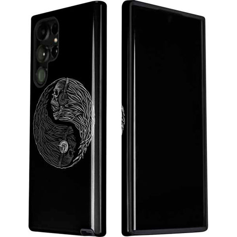 Liquid Blue Yin Yang Music Skulls Galaxy S22 Ultra Pro Case
