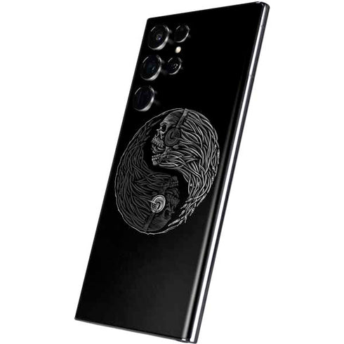 Liquid Blue Yin Yang Music Skulls Galaxy S22 Ultra Skin