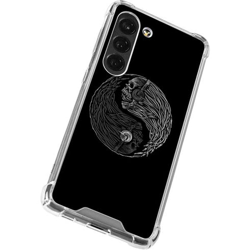 Liquid Blue Yin Yang Music Skulls Galaxy S23 Clear Case