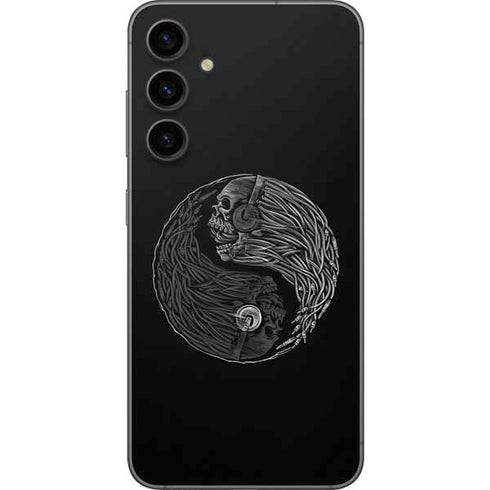 Liquid Blue Yin Yang Music Skulls Galaxy S23 FE Skin
