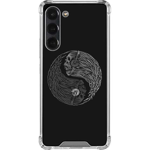 Liquid Blue Yin Yang Music Skulls Galaxy S23 Plus Clear Case
