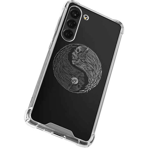 Liquid Blue Yin Yang Music Skulls Galaxy S23 Plus Clear Case