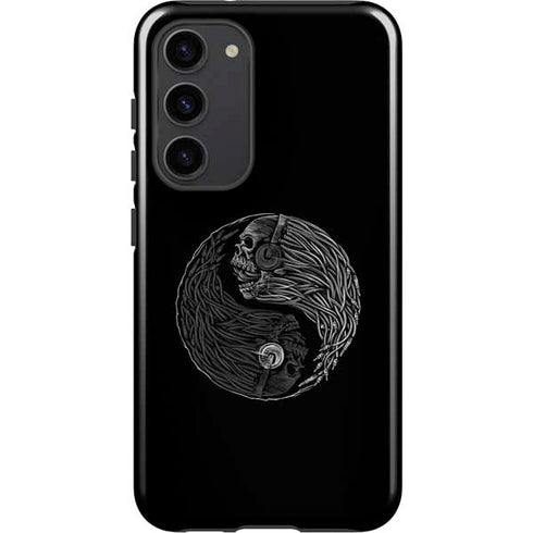 Liquid Blue Yin Yang Music Skulls Galaxy S23 Plus Pro Case