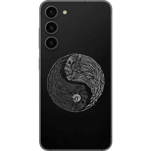Liquid Blue Yin Yang Music Skulls Galaxy S23 Plus Skin