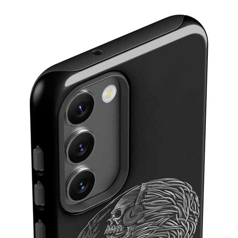 Liquid Blue Yin Yang Music Skulls Galaxy S23 Pro Case